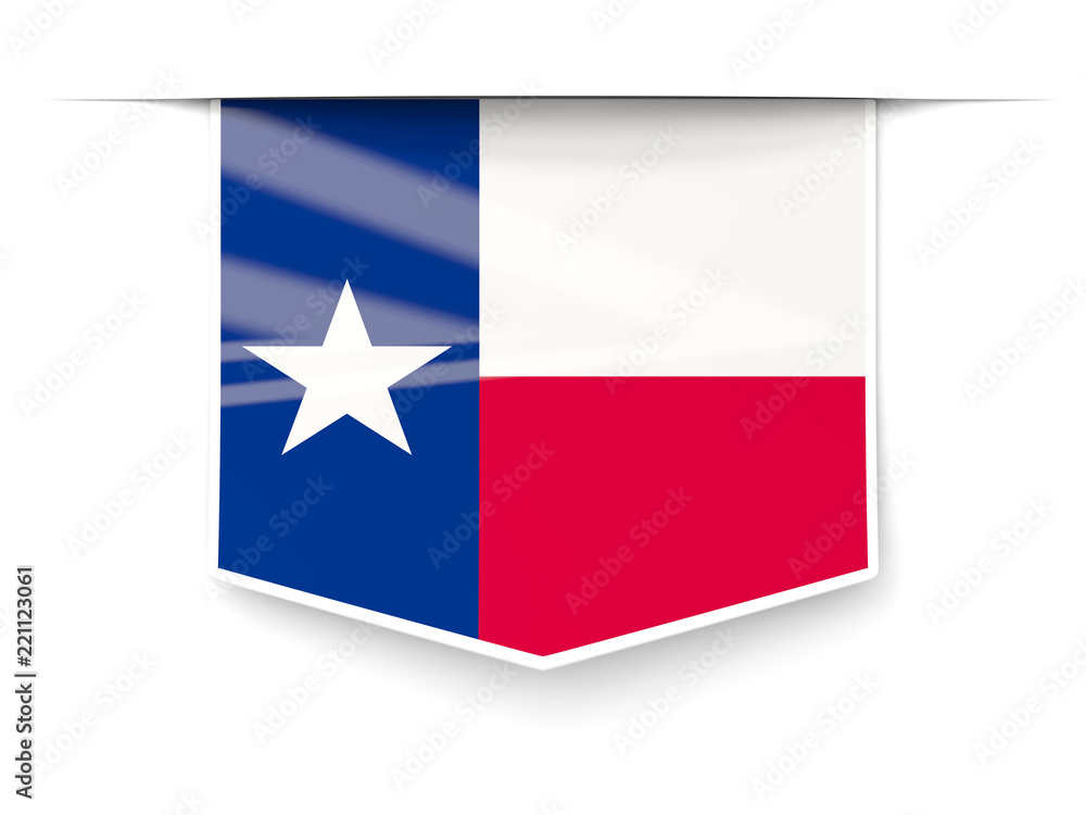 texas state flag square label with shadow. United states local flags texas state flag square label with shadow. United states local flags