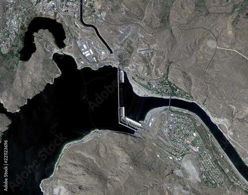 Tableau sur toile Grand Coulee Dam and Hydropower ( Hydroelectric ) Station on Columbia River in W