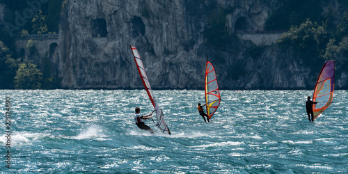 Obraz na płótnie Windsurf and the lake