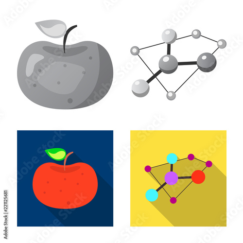 Vector design of genetic and plant symbol. Collection of genetic and biotechnology vector icon for stock.