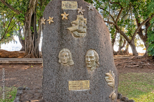 Hms bounty memorial in tahiti venus point photo