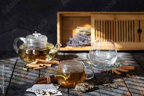 Selection of various tea types