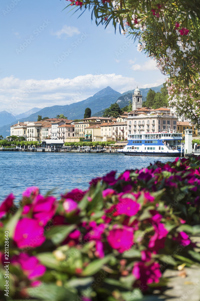 Fototapeta premium Scenic View of Bellagio Town in Summer and Como Lake in North of Italy.