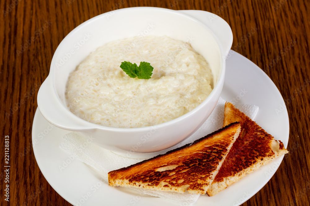 Breakfast rice porridge