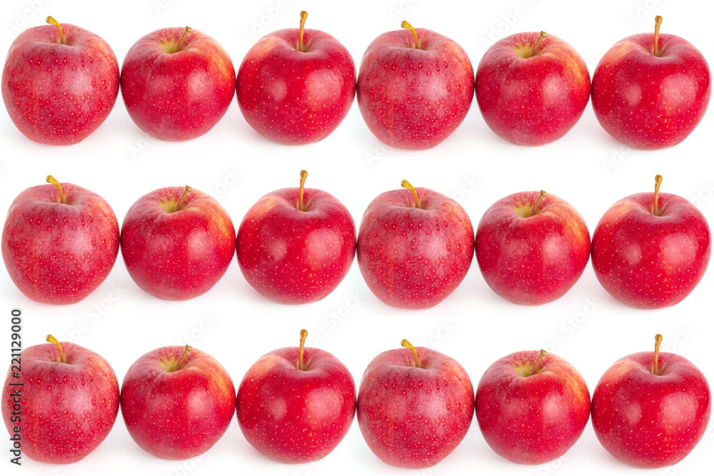 red ripe apples on a white background red ripe apples on a white background