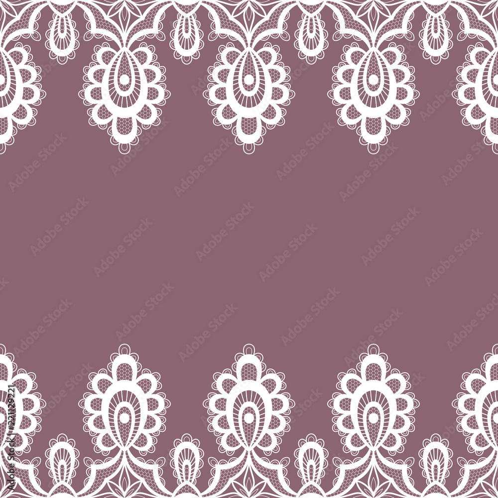White floral lace decorative background. Vector Illustration White floral lace decorative background. Vector Illustration
