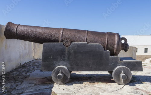 Old cannon in a fortress of Portugal in Sagres