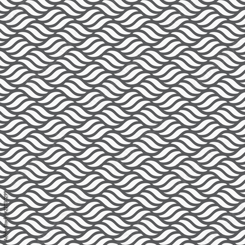 vector pattern with geometric waves. Endless stylish texture. Ripple monochrome on horizon background. pattern is on swatches panel.