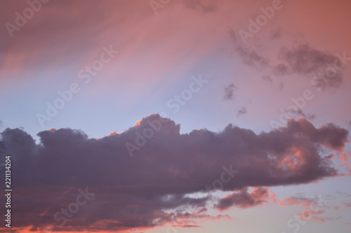 Mystical sunset in the countryside 