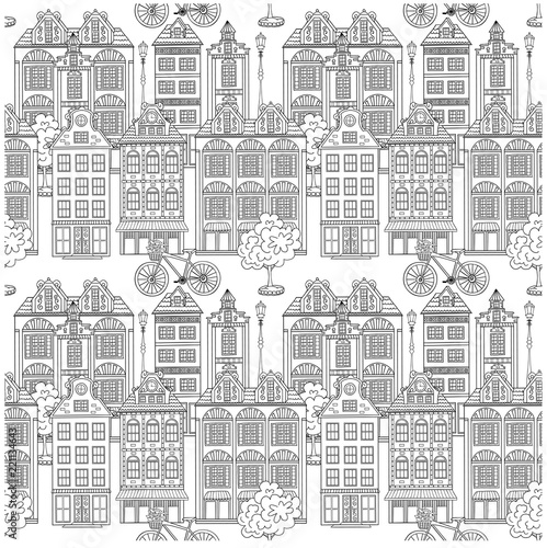 City seamless pattern.