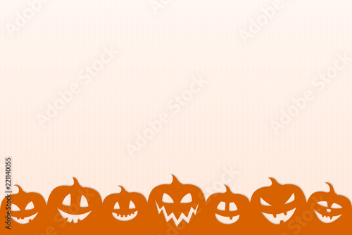 Halloween - design of poster with silhouettes of pumpkins. Vector.