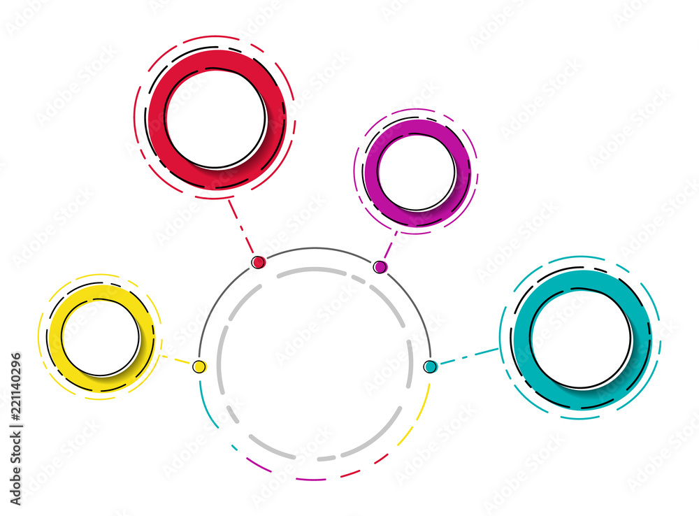 Empty round infographic template. Vector. Empty round infographic template. Vector.