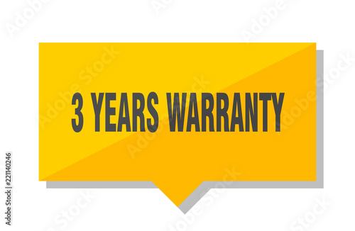 3 years warranty price tag