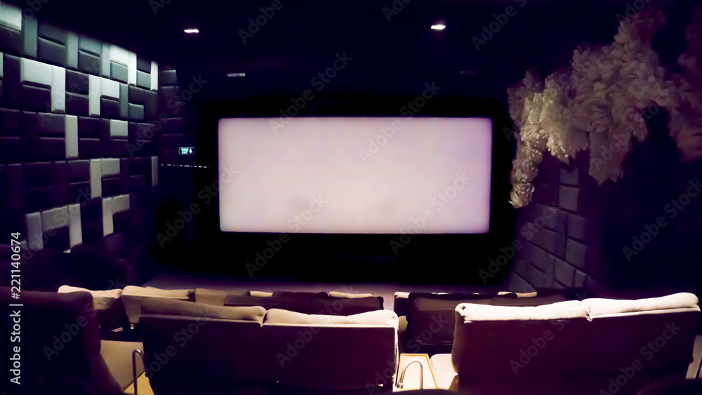 chairs. Movie cinema premiere screen 