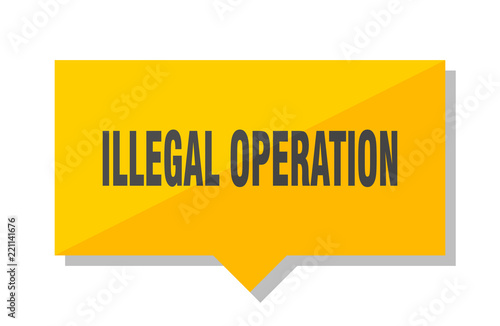 illegal operation price tag