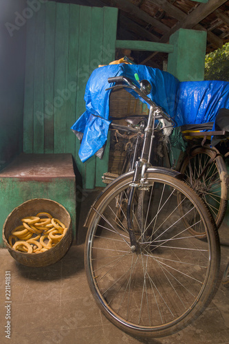 Bread and bakercycle in a Goa state of India photo