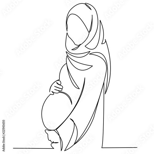 Muslim pregnant woman