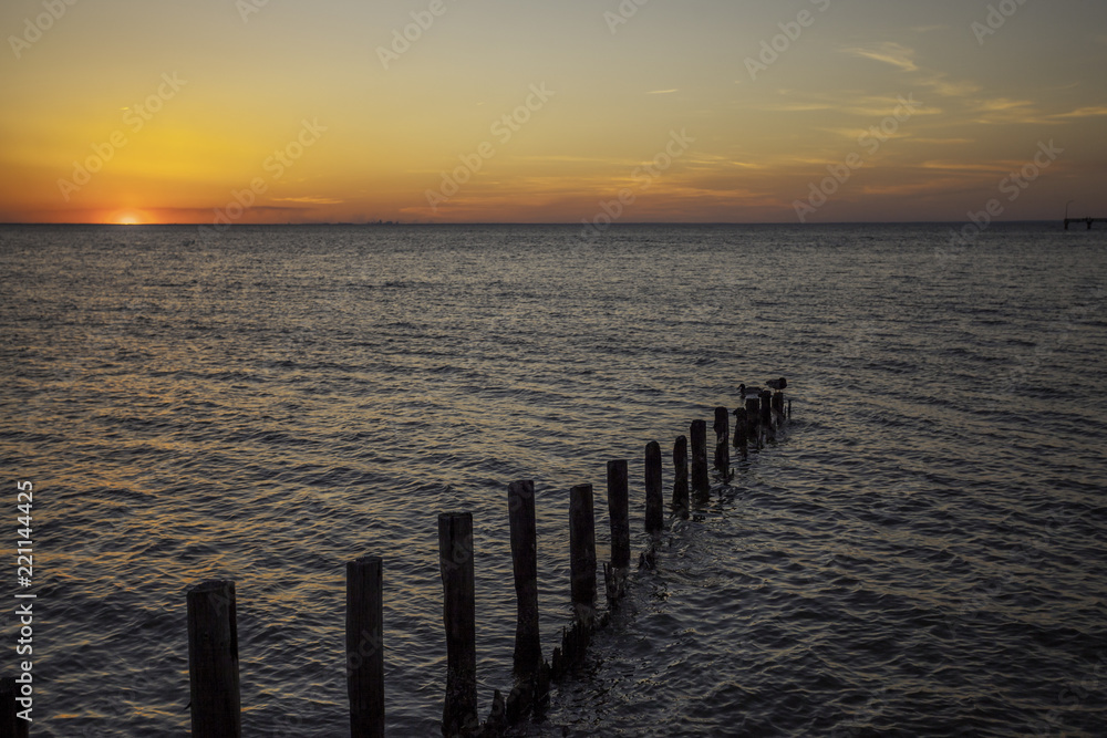 A beautiful sunset view at Fairhope city Alabama A beautiful sunset view at Fairhope city Alabama