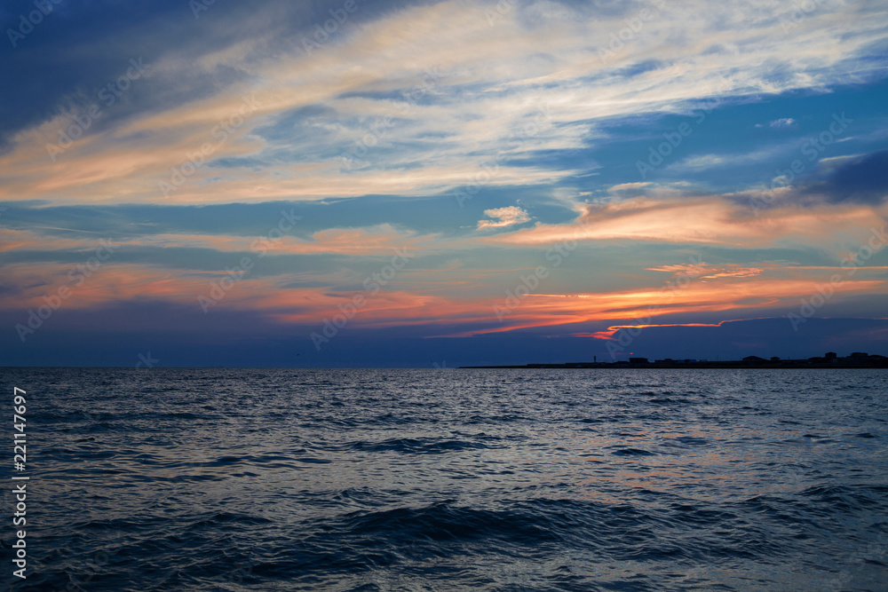 sea landscape at sunset