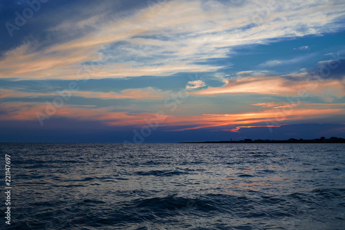 sea landscape at sunset