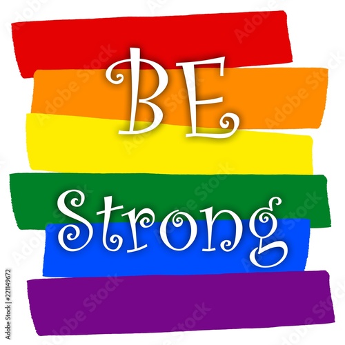 Schilderij op canvas Rainbow gay pride flag, Symbol of sexual minorities, be strong