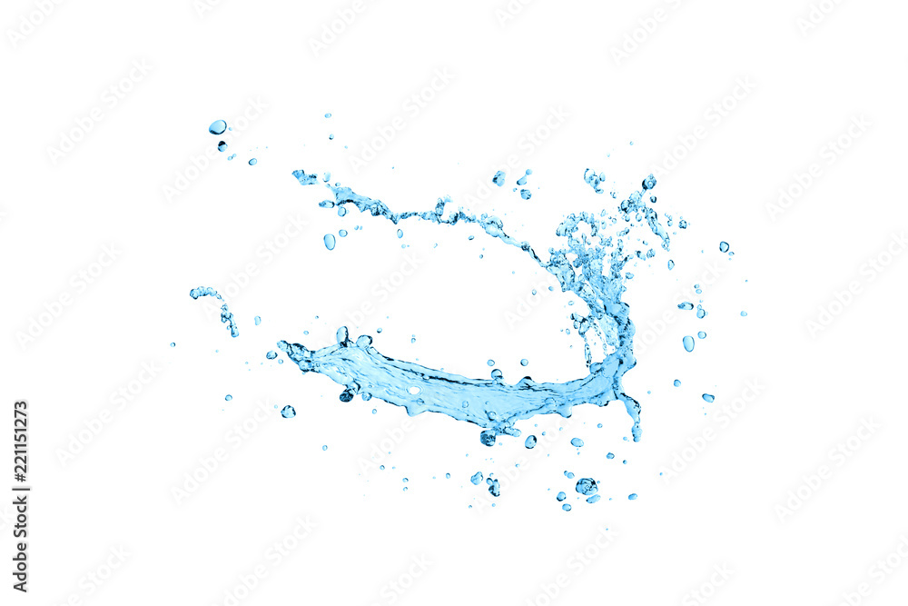 blue water splash isolated on white background blue water splash isolated on white background