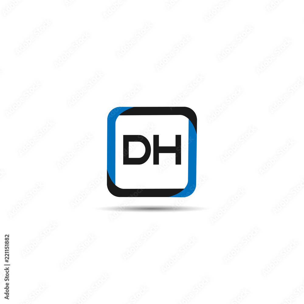 Initial Letter DH Logo Template Design Initial Letter DH Logo Template Design