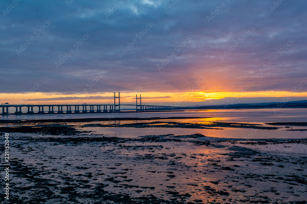 Severn Beach Sunset at Low Tide