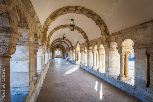 BUDAPEST / HUNGARY - FEBRUARY 02, 2012: View of historical landmark Fishermans Vastion located in the capitol of the country, shot taken during winter sunny day