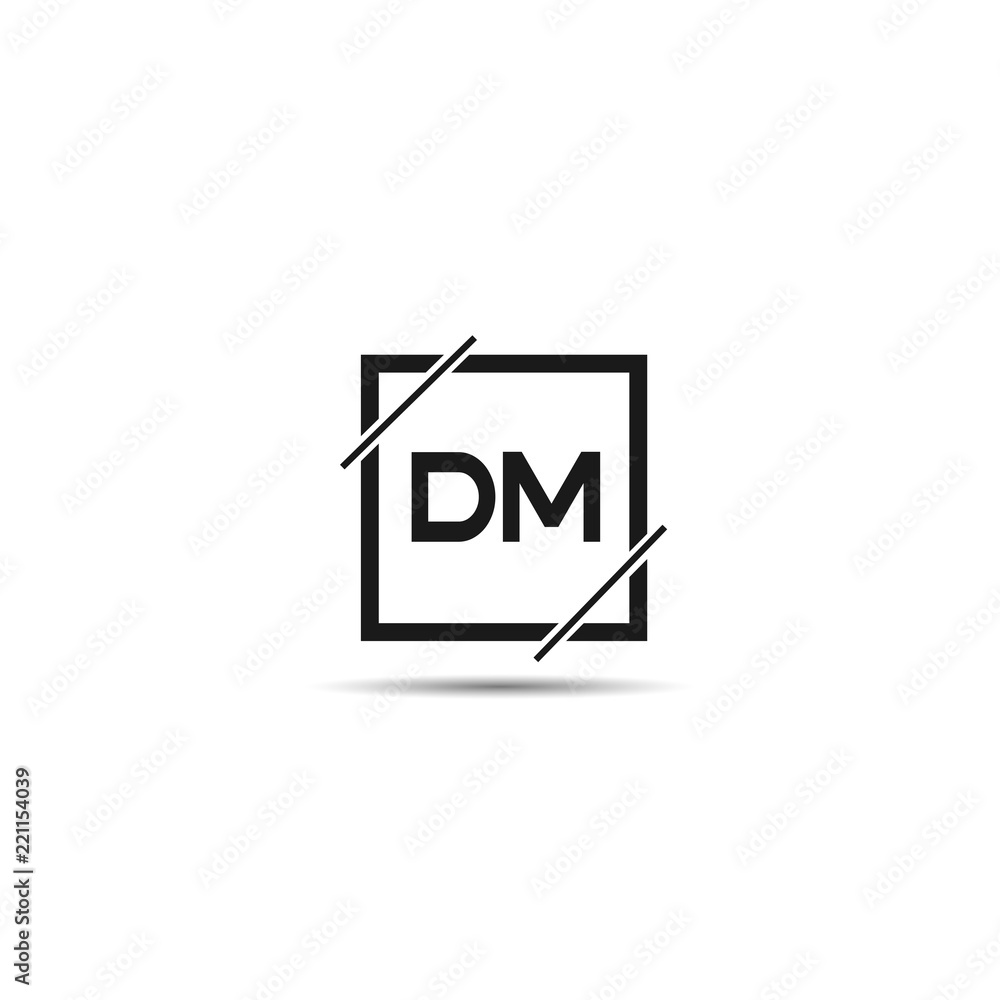 Initial Letter DM Logo Template Design