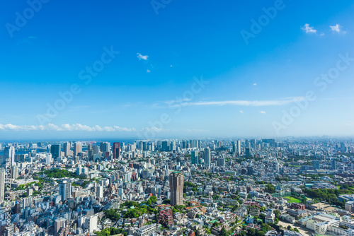 Fototapeta Naklejka Na Ścianę i Meble -  夏の東京風景 Tokyo city skyline , Japan
