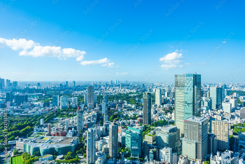 夏の東京風景 Tokyo city skyline , Japan