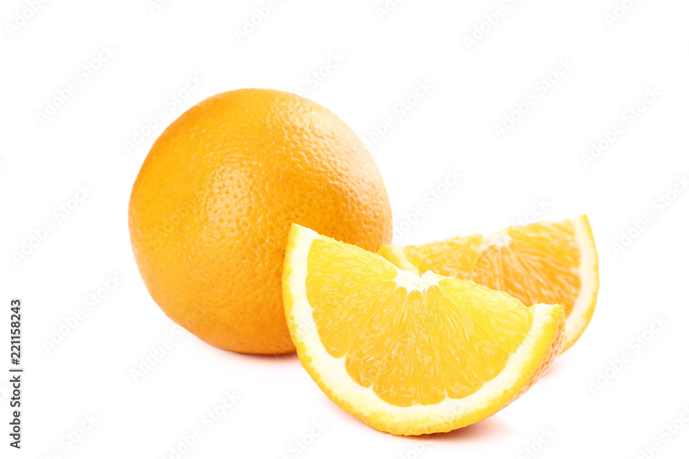 Orange fruit isolated on white background Orange fruit isolated on white background