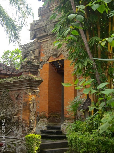 details of a temple, in the nature in Bali