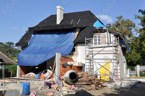 Obraz na płótnie Sanierung von Haus w salonie