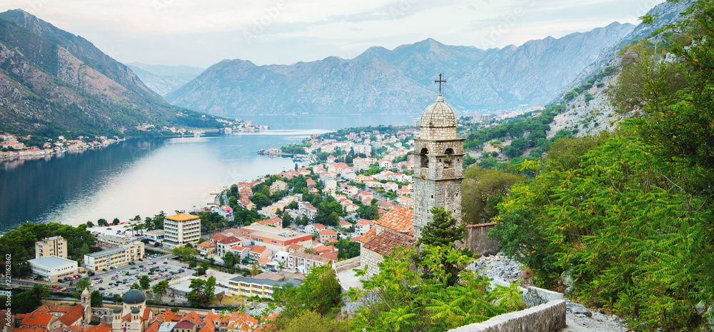 old church in Kotor bay in Montenegro