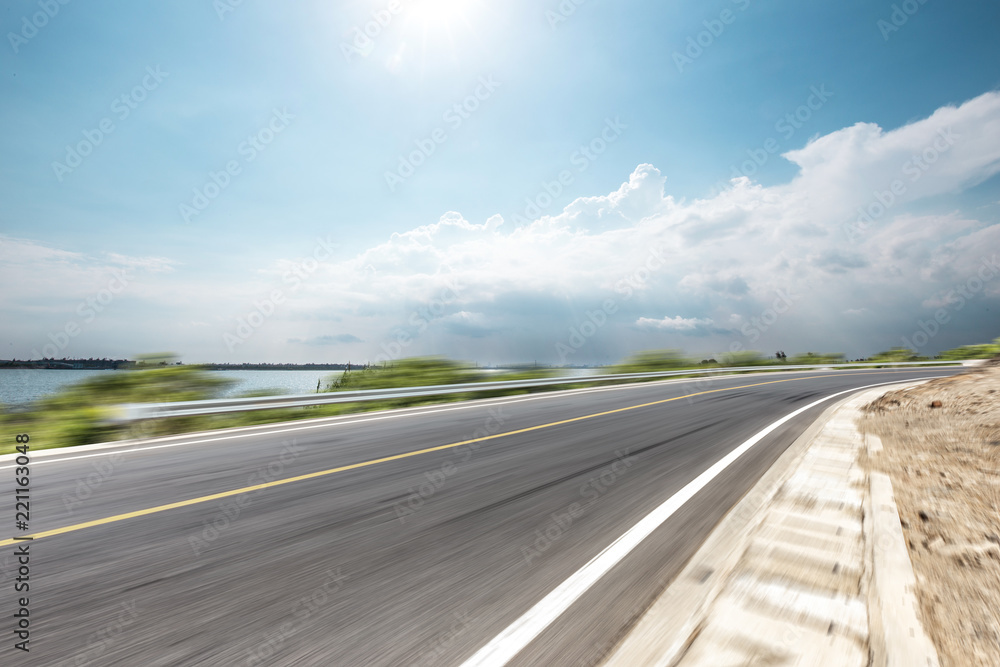 Naklejka premium empty highway 