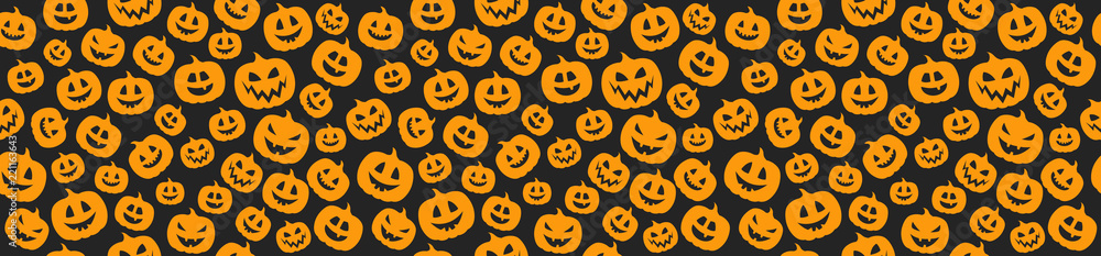 Seamless pattern with funny silhouettes of pumpkins. Vector. Seamless pattern with funny silhouettes of pumpkins. Vector.