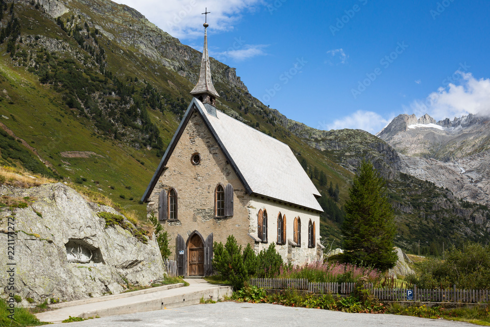 Kirche in Gletsch im Kanton Wallis (Schweiz) Kirche in Gletsch im Kanton Wallis (Schweiz)