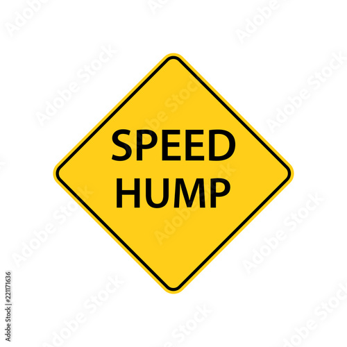 USA traffic road signs. vertical deflection in the road designed to limit the speed of traffic. vector illustration