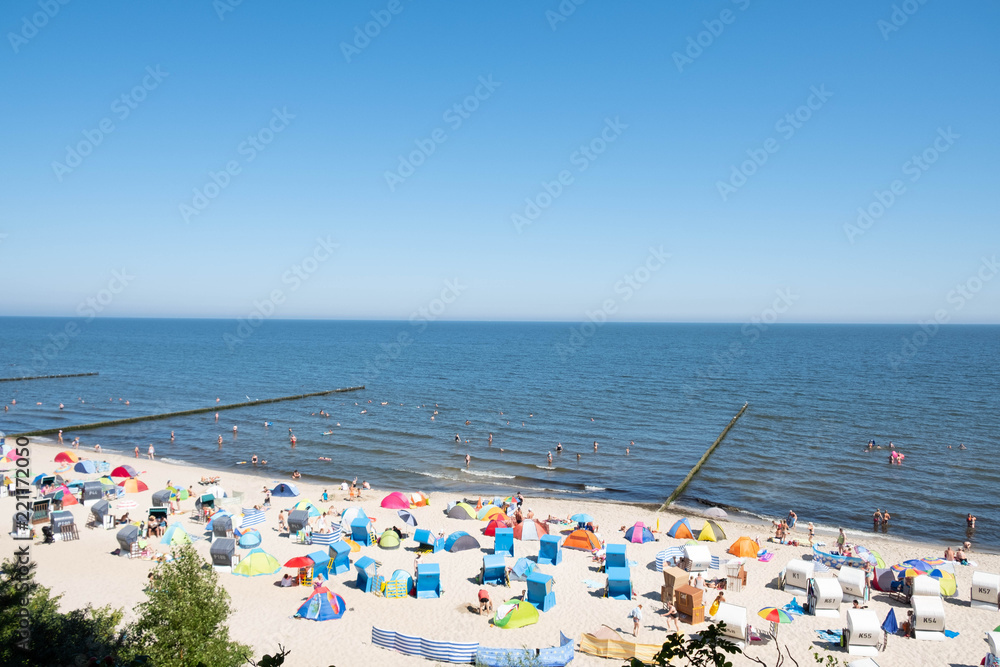 Obraz premium Blick auf den strand von Koserow