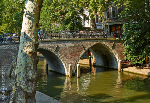 Bridge over the bay in Utrecht Holland July 2018
