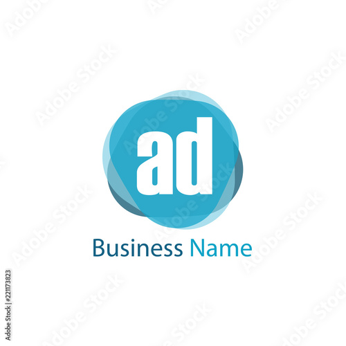 Initial Letter AD Logo Template Design
