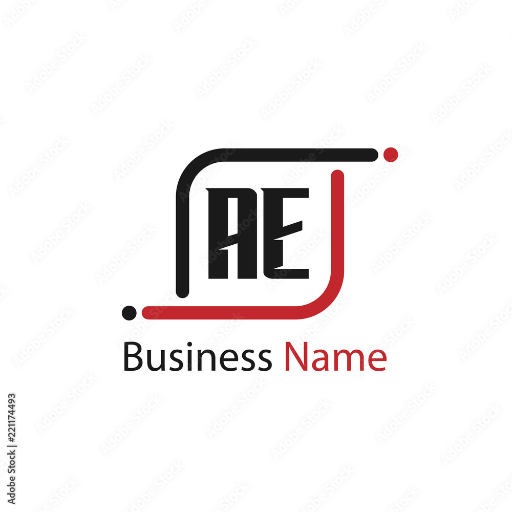 Initial Letter AE Logo Template Design Initial Letter AE Logo Template Design