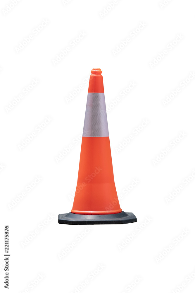 isolated traffic cone on white background isolated traffic cone on white background