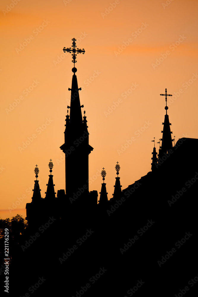 Silhouettes of Vilnius churches