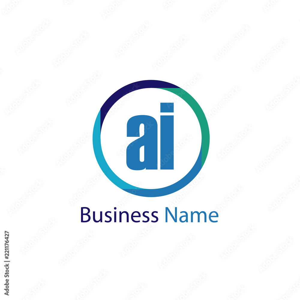 Initial Letter AI Logo Template Design Initial Letter AI Logo Template Design