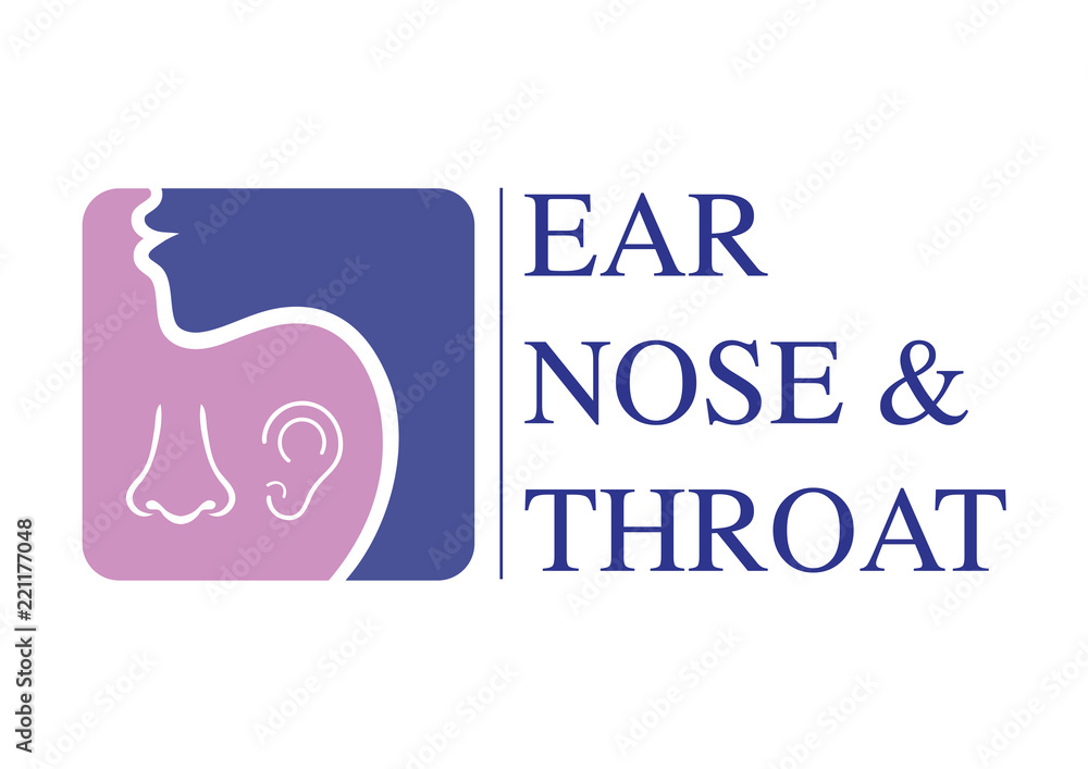 ENT logo template. Head for ear, nose, throat doctor specialists. logo concept. Line vector icon. Editable stroke. Flat linear illustration isolated on white background ENT logo template. Head for ear, nose, throat doctor specialists. logo concept. Line vector icon. Editable stroke. Flat linear illustration isolated on white background