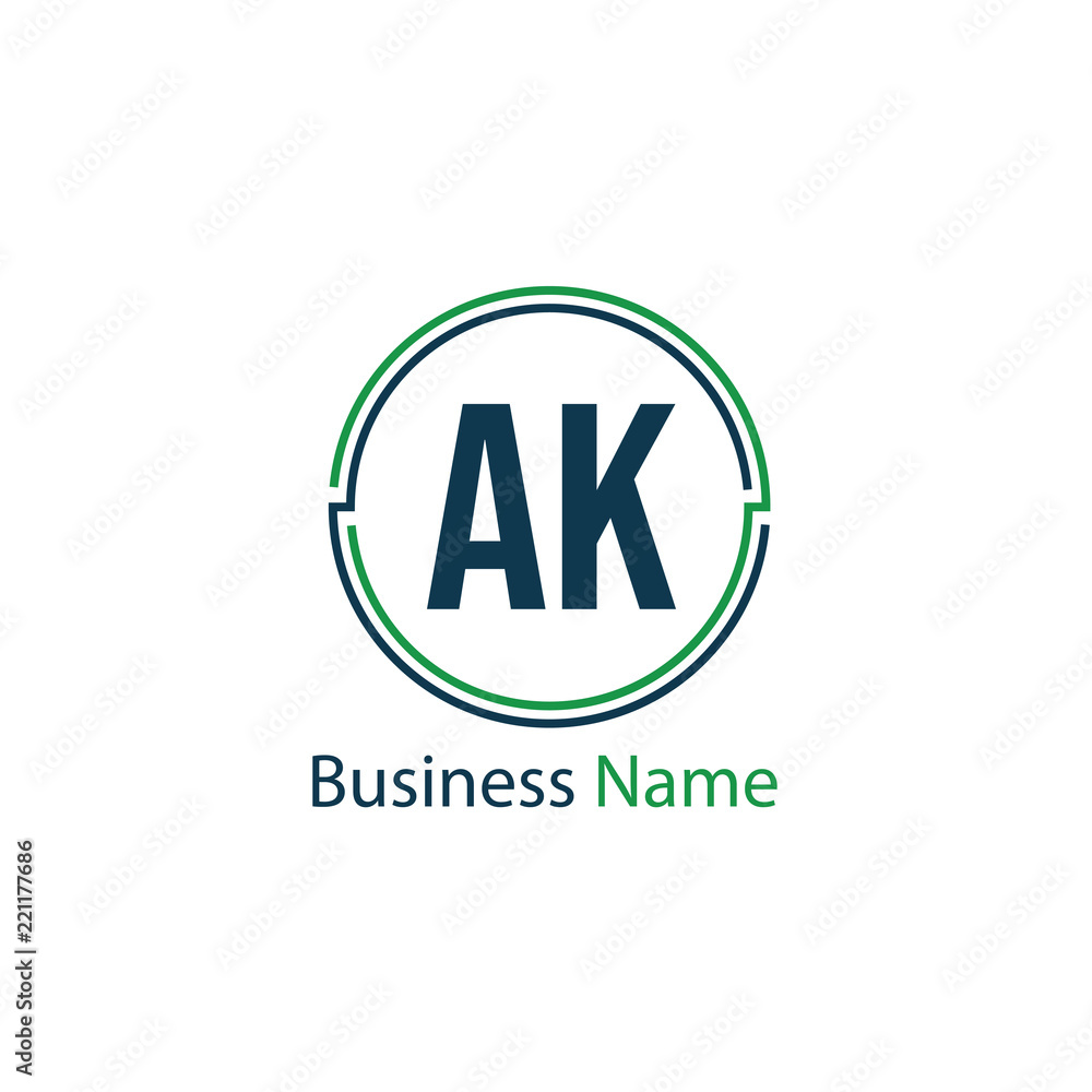Initial Letter AK Logo Template Design Initial Letter AK Logo Template Design