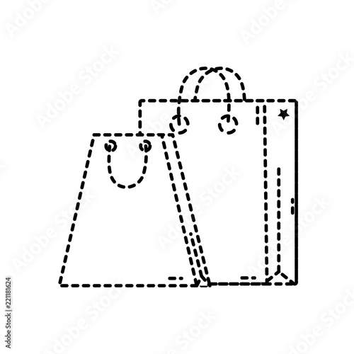 dotted shape shopping bags market shop object